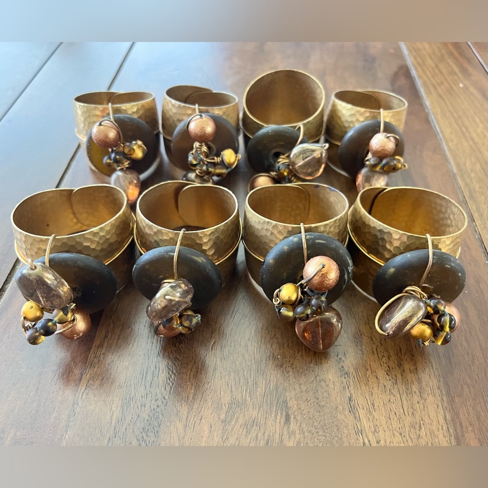 Set of 8 Boho Napkin Rings